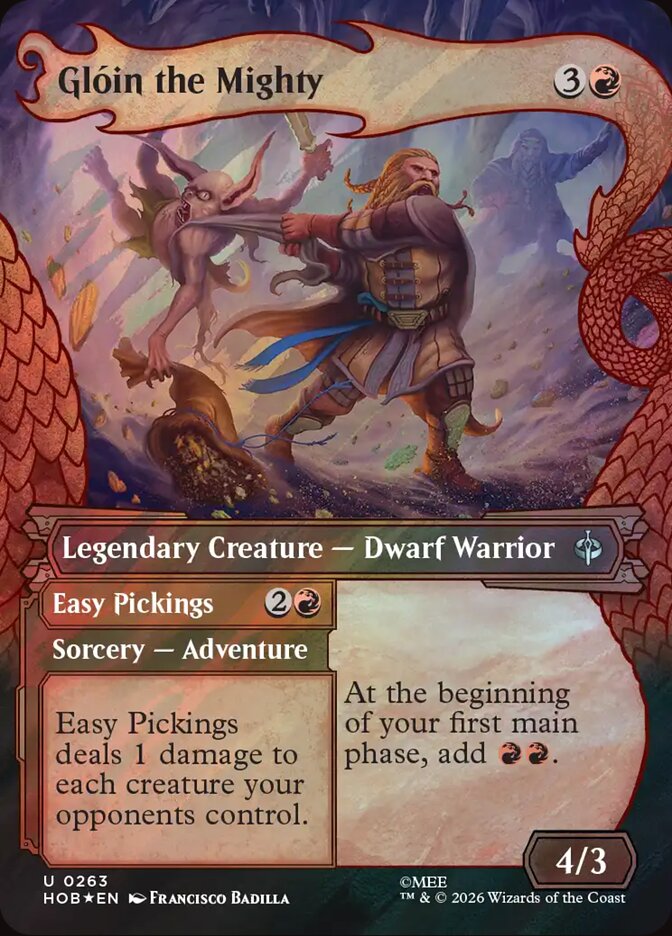 Glóin the Mighty // Easy Pickings 263 (The Hobbit)  - Showcase Surge Foil | Good Games North