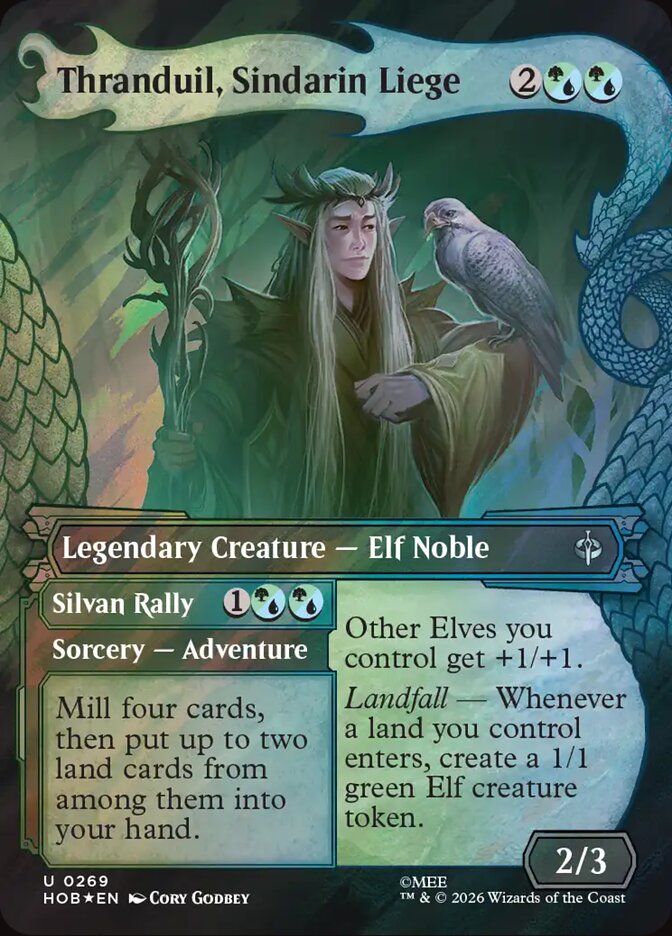 Thranduil, Sindarin Liege // Silvan Rally 269 (The Hobbit)  - Showcase Surge Foil | Good Games North