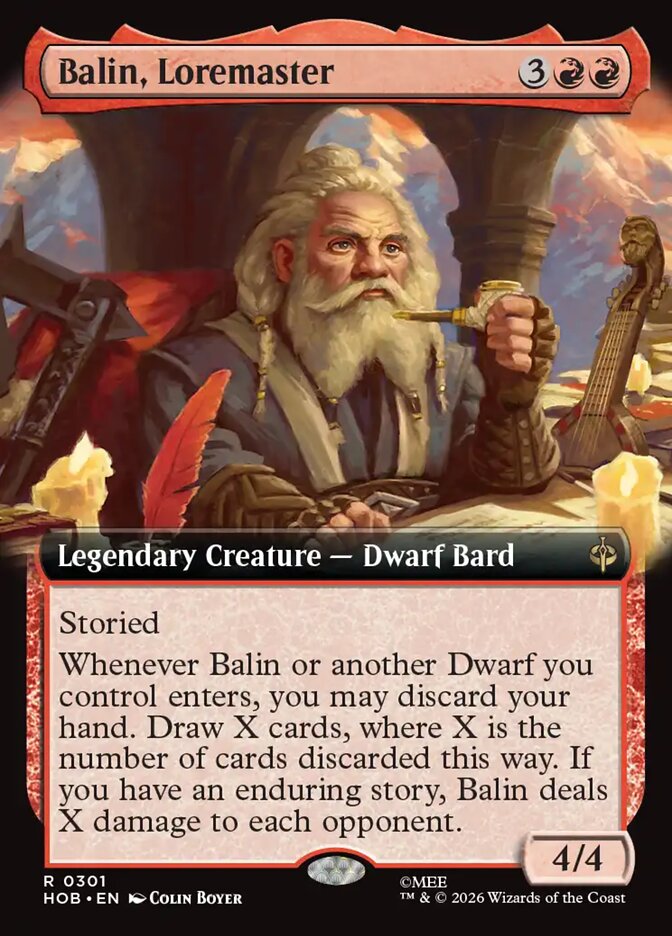 Balin, Loremaster 301 (The Hobbit)  - Extended Art Foil | Good Games North