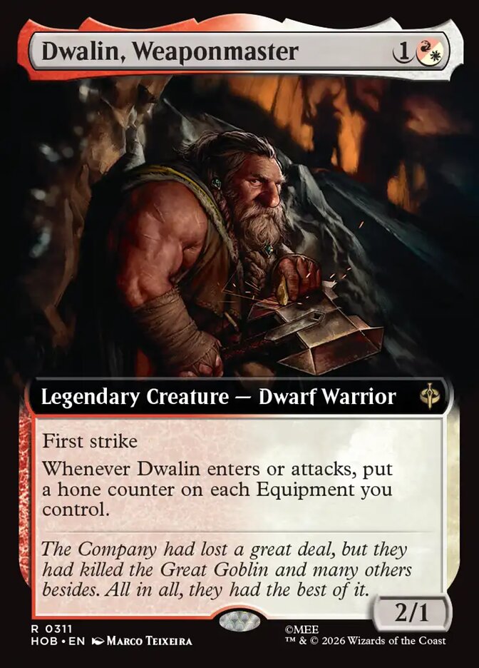 Dwalin, Weaponmaster 311 (The Hobbit)  - Extended Art Foil | Good Games North
