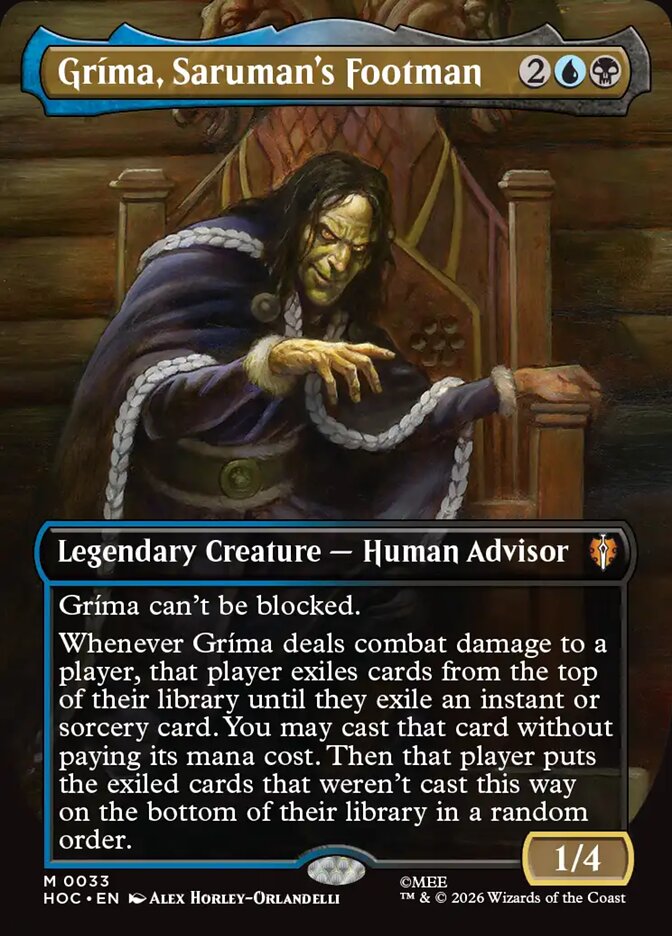 Gríma, Saruman's Footman 33 (The Hobbit: Eternal-Legal)  - Borderless Foil | Good Games North