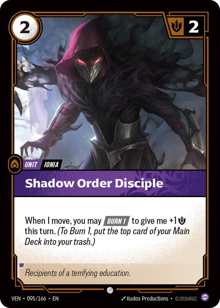 Shadow Order Disciple 095/166 (Vendetta)  - Foil | Good Games North