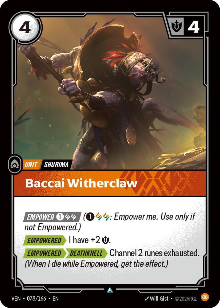 Baccai Witherclaw 078/166 (Vendetta)  - Foil | Good Games North
