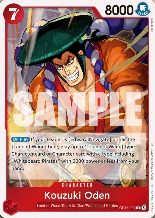 Kouzuki Oden OP17-007 (The World's Strongest Warriors)  - Foil | Good Games North