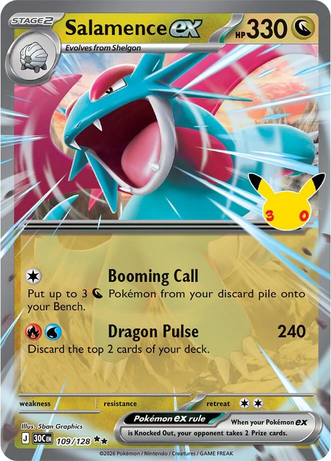 Salamence ex 109/128 (ME: 30th Celebration)  - Holofoil | Good Games North