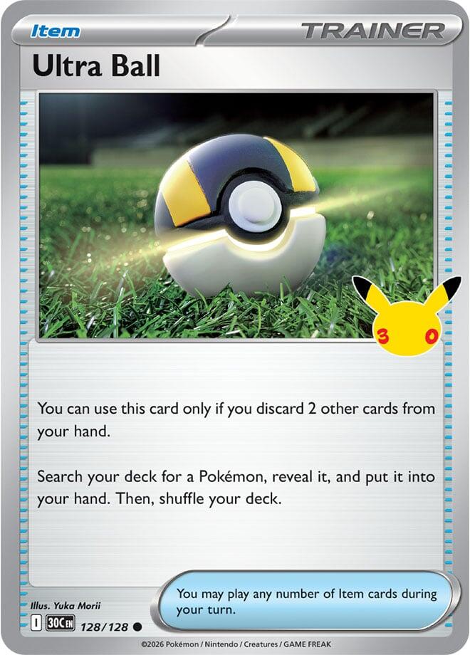 Ultra Ball 128/128 (ME: 30th Celebration)  - Holofoil | Good Games North