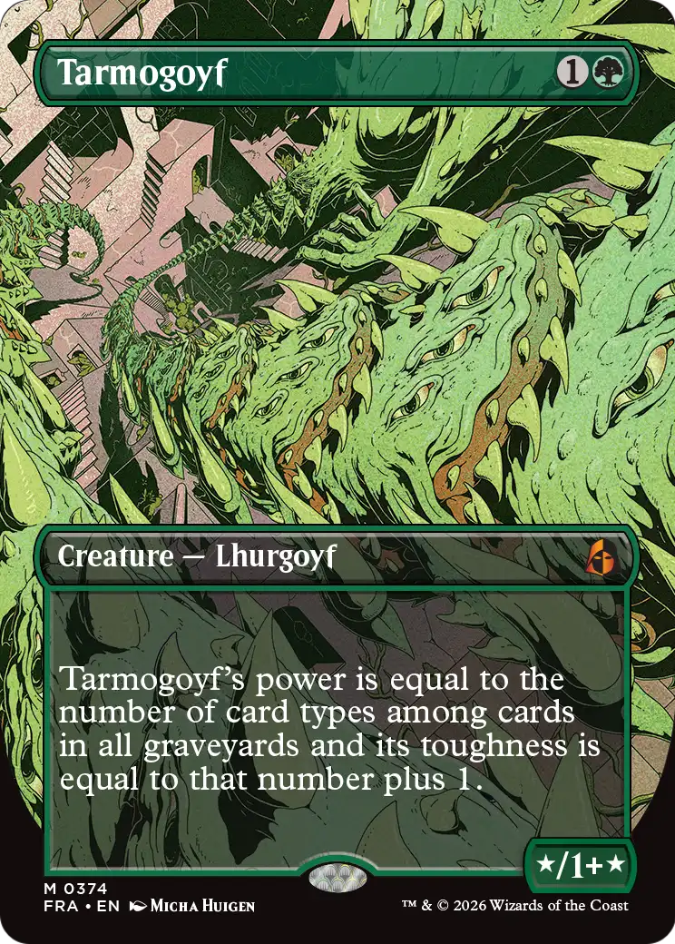 Tarmogoyf 374 (Reality Fracture)  - Borderless Foil | Good Games North