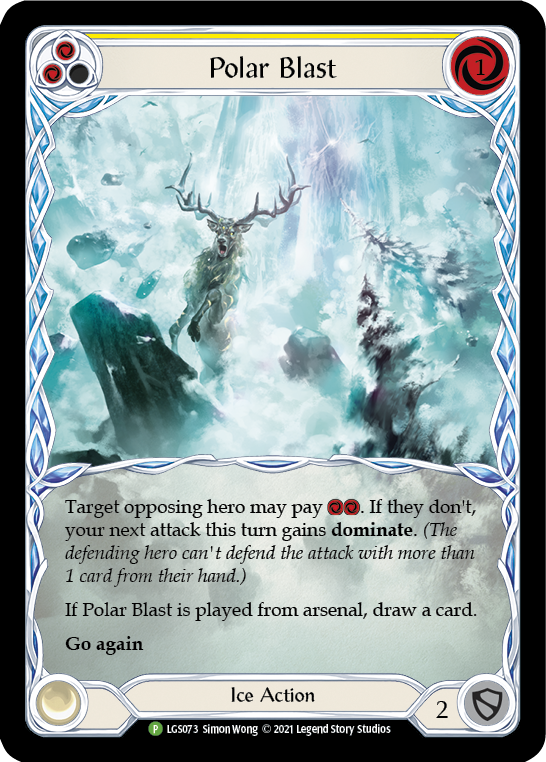 Polar Blast (Yellow) [LGS073] (Promo)  Rainbow Foil | Good Games North