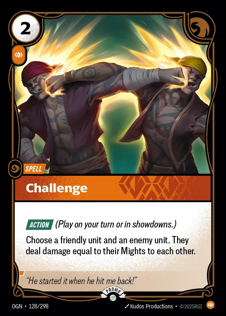 Challenge 128/298 (Riftbound Organized Play Promotional Cards)  - Foil | Good Games North