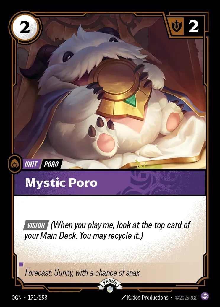 Mystic Poro 171/298 (Riftbound Organized Play Promotional Cards)  - Foil | Good Games North