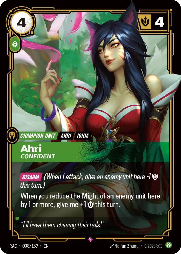 Ahri - Confident 038/167 (Radiance)  - Foil | Good Games North