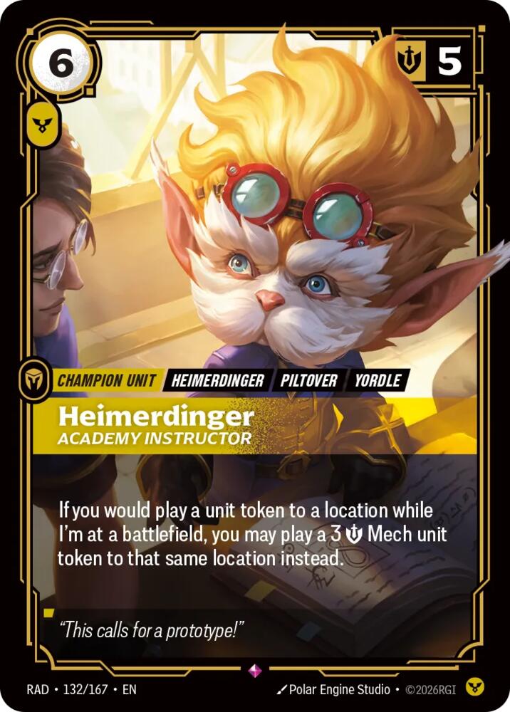 Heimerdinger - Academy Instructor 132/167 (Radiance)  - Foil | Good Games North