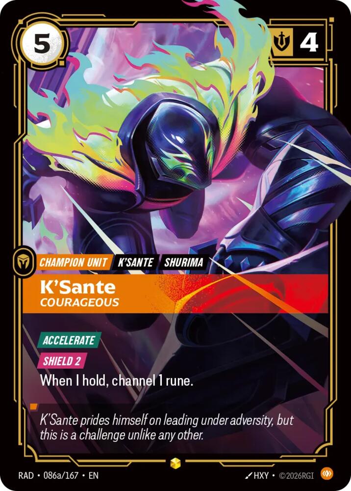 K'Sante - Courageous 086a/167 (Radiance)  - Foil | Good Games North
