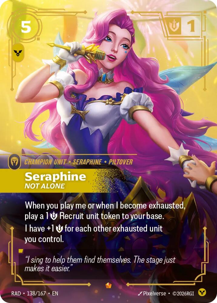 Seraphine - Not Alone 138/167 (Radiance)  - Foil | Good Games North