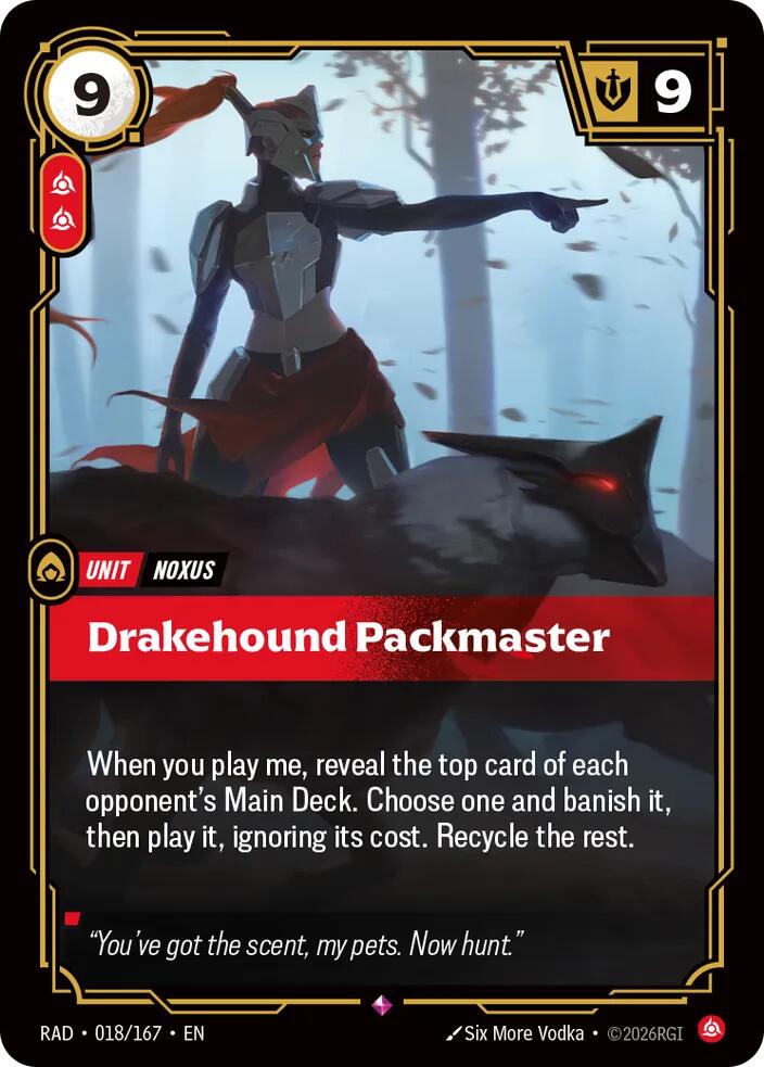 Drakehound Packmaster 018/167 (Radiance)  - Foil | Good Games North