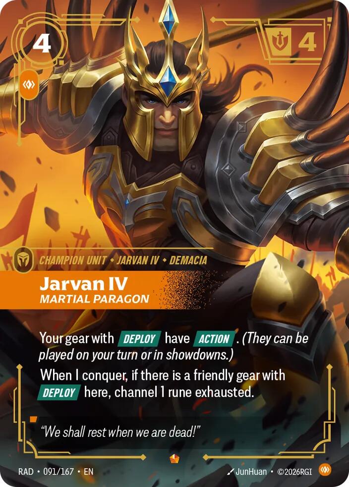 Jarvan IV - Martial Paragon 091/167 (Radiance)  - Foil | Good Games North