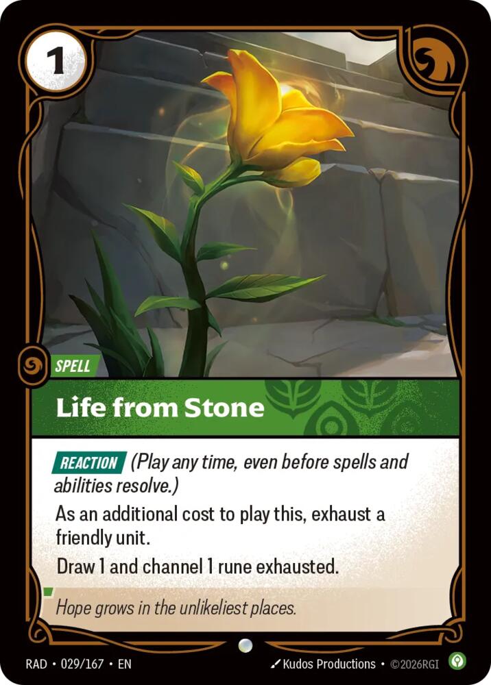 Life from Stone 029/167 (Radiance)  - Foil | Good Games North