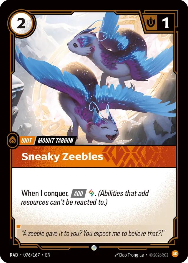 Sneaky Zeebles 076/167 (Radiance)  - Foil | Good Games North