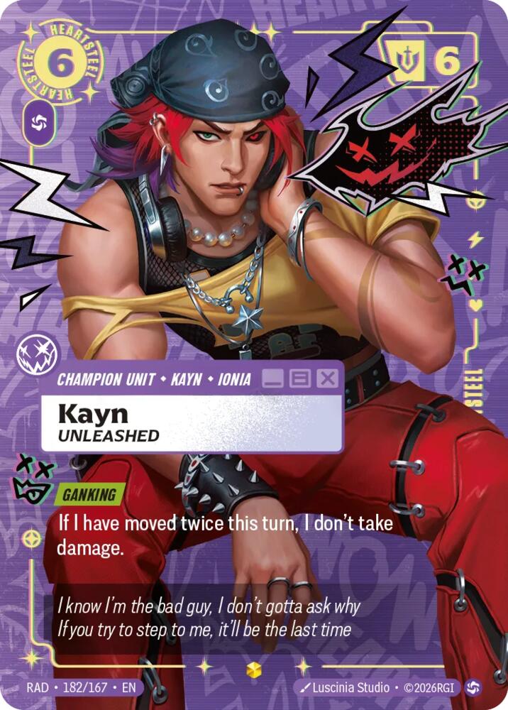 Kayn - Unleashed (Heartsteel) 182/167 (Radiance)  - Foil | Good Games North