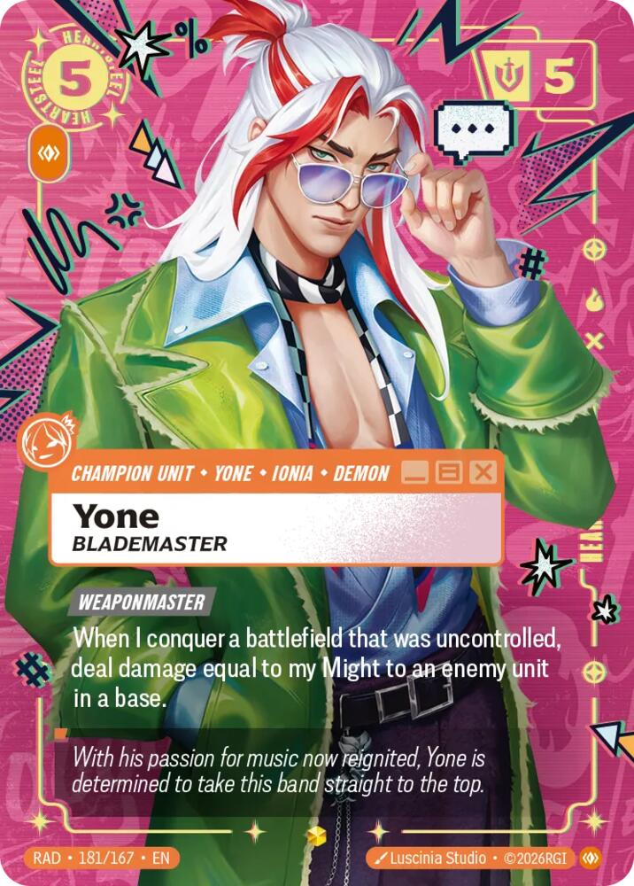 Yone - Blademaster (Heartsteel) 181/167 (Radiance)  - Foil | Good Games North