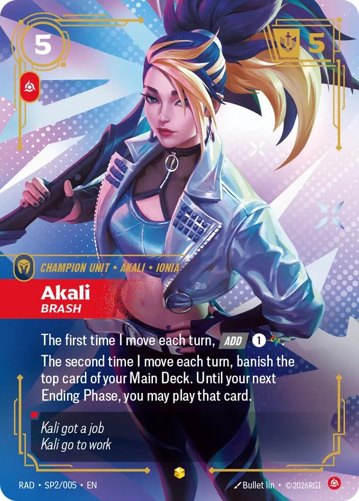Akali - Brash (K/DA) SP2/005 (Radiance)  - Foil | Good Games North