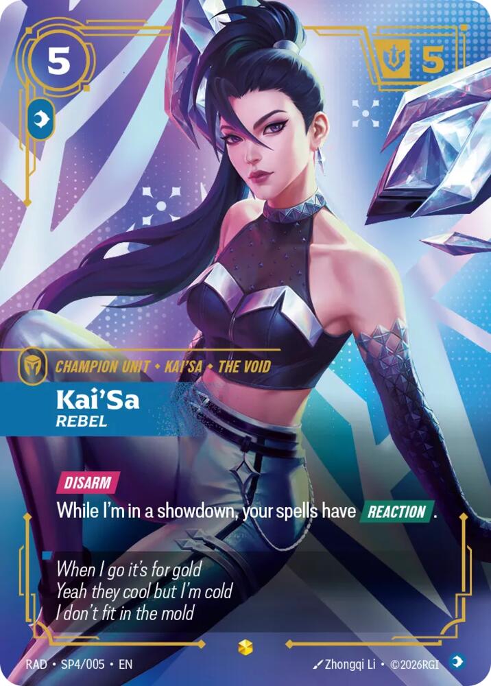 Kai'Sa - Rebel (K/DA) SP4/005 (Radiance)  - Foil | Good Games North