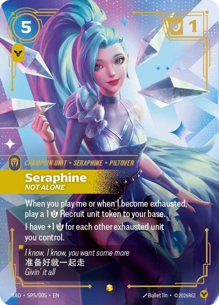 Seraphine - Not Alone (K/DA) SP5/005 (Radiance)  - Foil | Good Games North