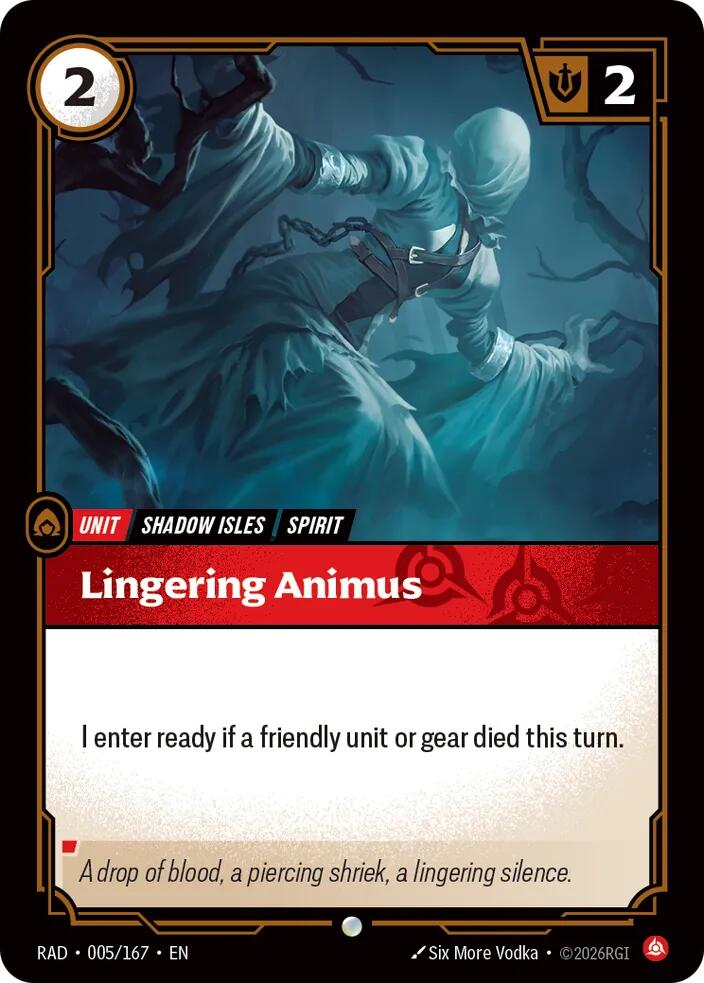 Lingering Animus 005/167 (Radiance)  - Foil | Good Games North