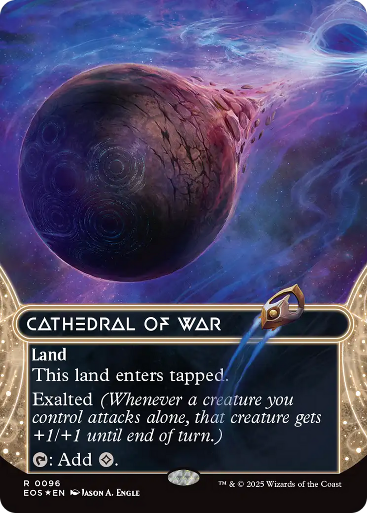 Cathedral of War (0096) (Borderless) (Galaxy Foil) [Edge of Eternities: Stellar Sights] | Good Games North