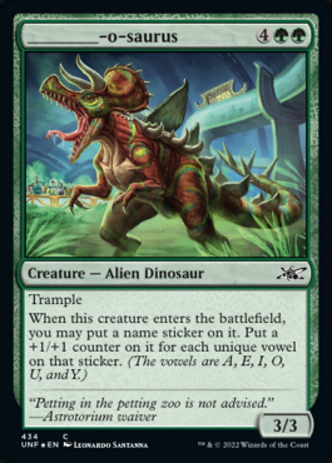 _____-o-saurus (Galaxy Foil) [Unfinity] | Good Games North