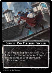 Bounty: Paq, Fleeting Filcher // Bounty Rules Double-Sided Token [Outlaws of Thunder Junction Commander Tokens] | Good Games North