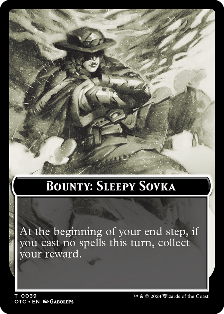 Bounty: Sleepy Sovka // Bounty Rules Double-Sided Token [Outlaws of Thunder Junction Commander Tokens] | Good Games North