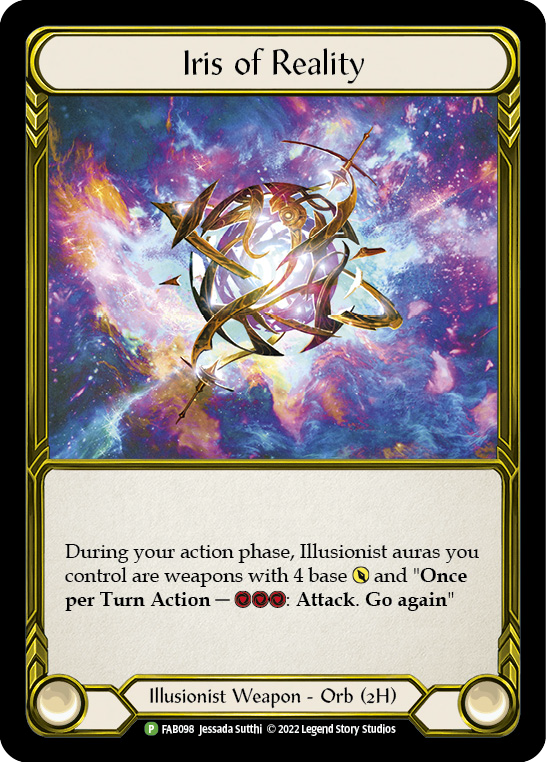 Iris of Reality (Golden) [FAB098] (Promo)  Cold Foil | Good Games North