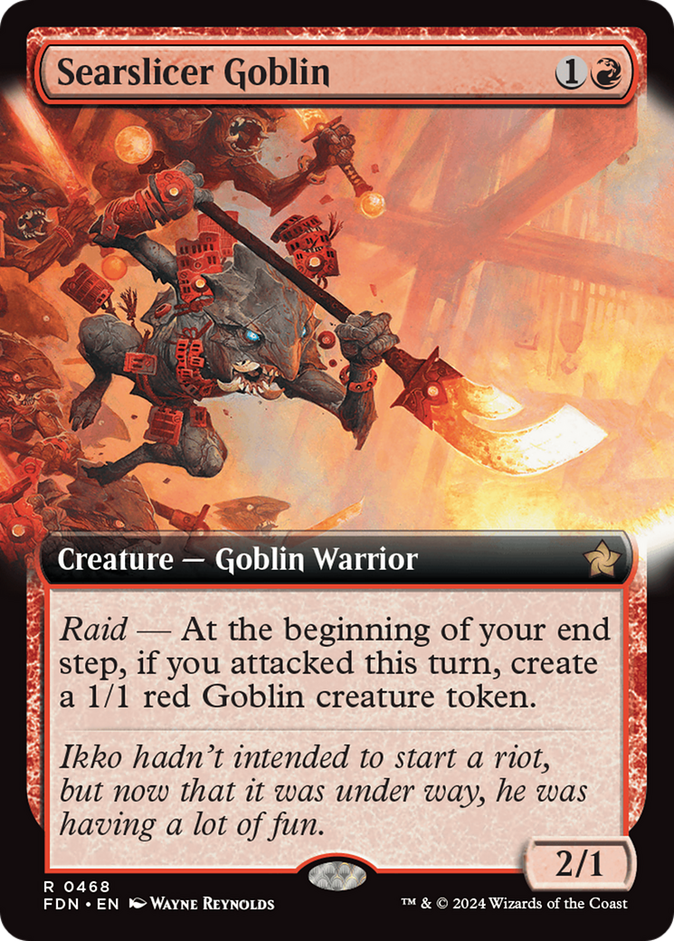 Searslicer Goblin (Extended Art) [Foundations] | Good Games North