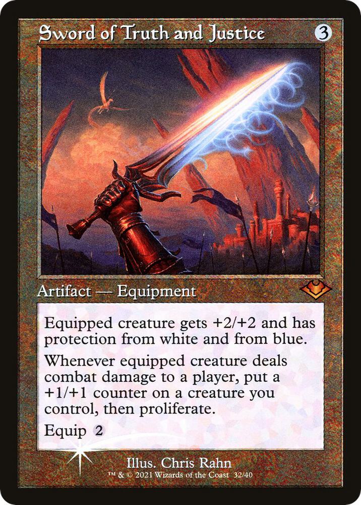 Sword of Truth and Justice Retro Frame (Modern Horizons)  - Foil | Good Games North