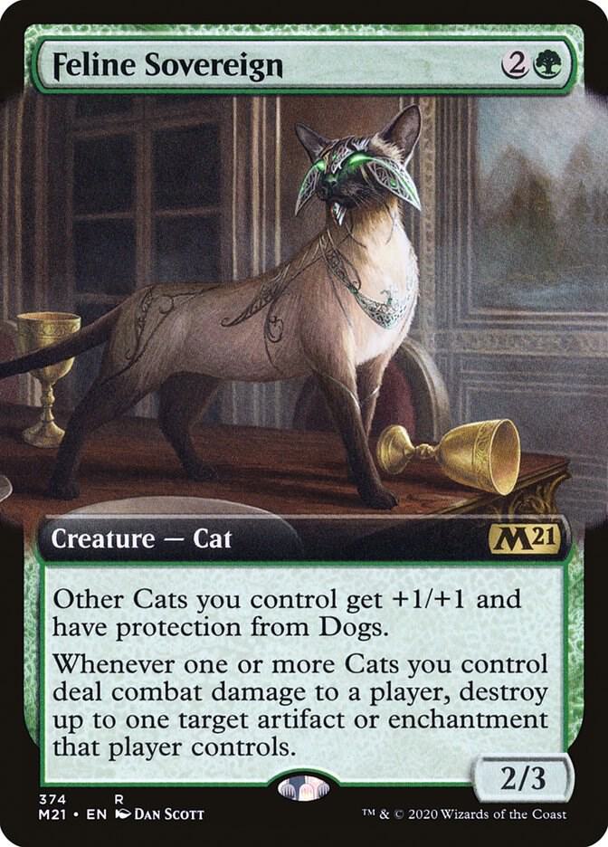 Feline Sovereign Extended Art (Core Set 2021)  - Foil | Good Games North