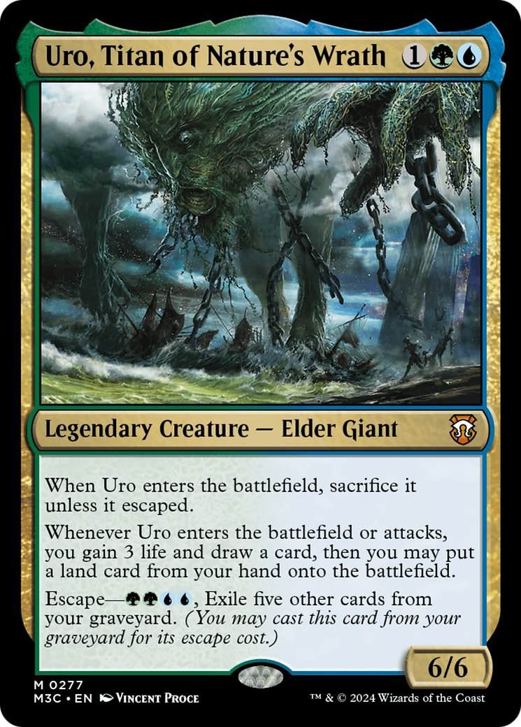 Uro, Titan of Nature's Wrath (Ripple Foil) [Modern Horizons 3 Commander] | Good Games North