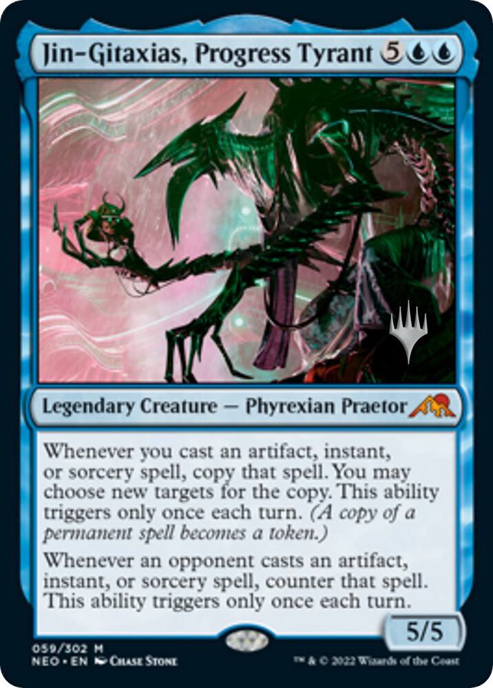 Jin Gitaxias Progress Tyrant (Promo Pack: Kamigawa: Neon Dynasty)  - Foil | Good Games North