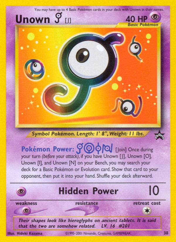 Unown [J] (38) [Wizards of the Coast: Black Star Promos] | Good Games North
