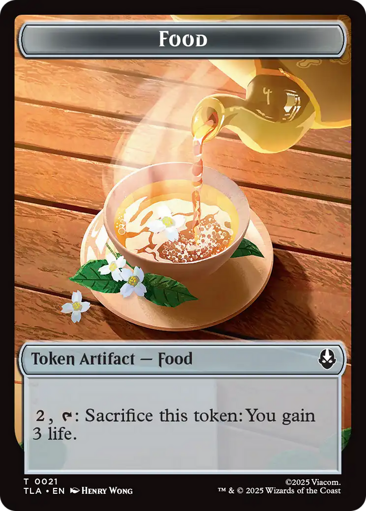Monk // Food (0021) Double-Sided Token [Avatar: The Last Airbender Tokens] | Good Games North