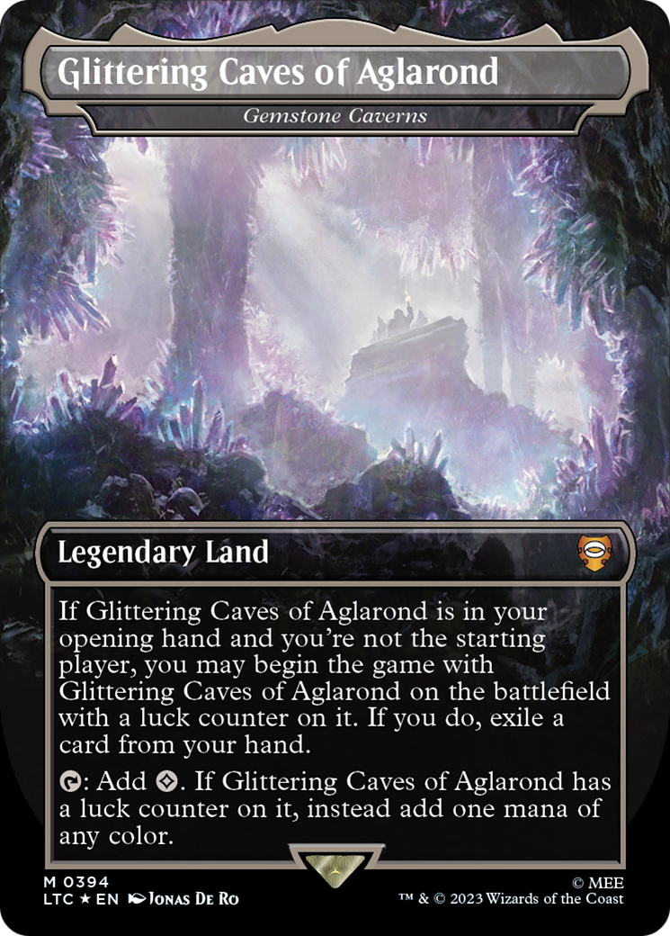 Glittering Caves of Aglarond - Gemstone Caverns (Surge Foil Realms and Relics) [The Lord of the Rings: Tales of Middle-Earth Commander] | Good Games North