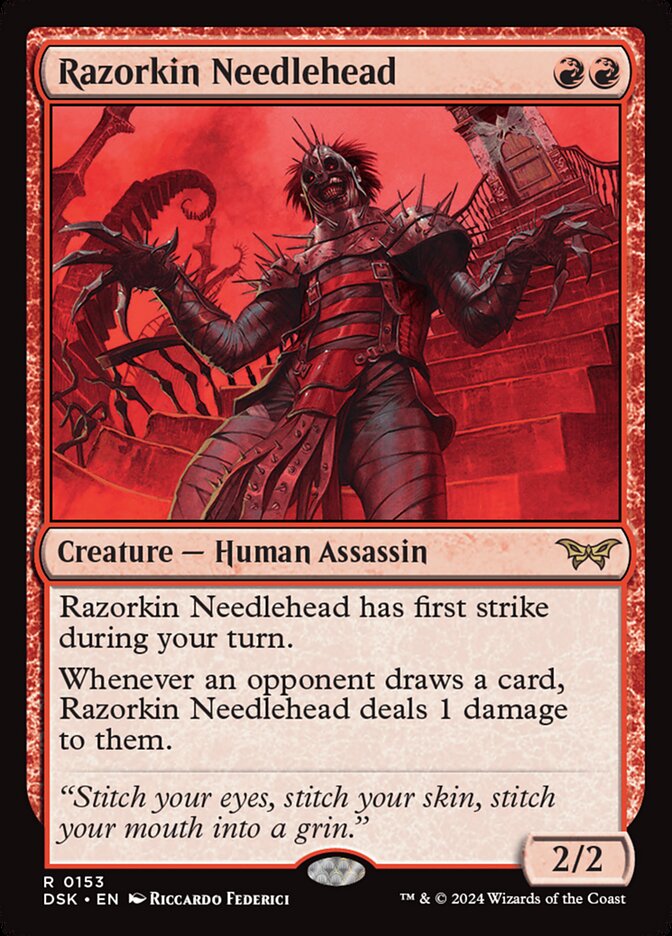 Razorkin Needlehead 153 (Duskmourn: House of Horror)  - Foil | Good Games North