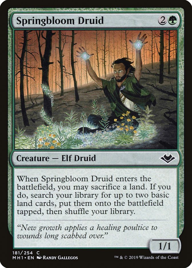 Springbloom Druid [Modern Horizons] | Good Games North