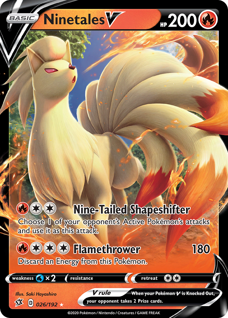 Ninetales V (026/192) [Sword & Shield: Rebel Clash] | Good Games North