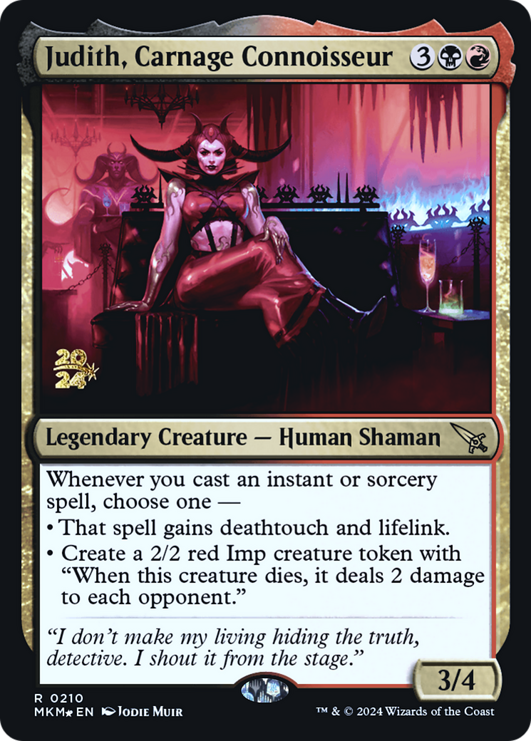 Judith, Carnage Connoisseur [Murders at Karlov Manor Prerelease Promos] | Good Games North