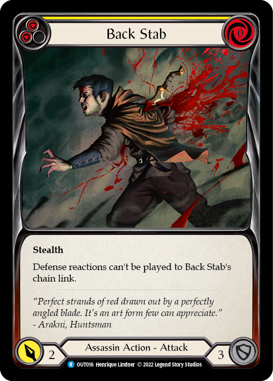 Back Stab (Yellow) [OUT016] (Outsiders) | Good Games North