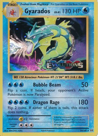 Gyarados (34/108) (XY Evolutions Prerelease) [XY: Black Star Promos] | Good Games North