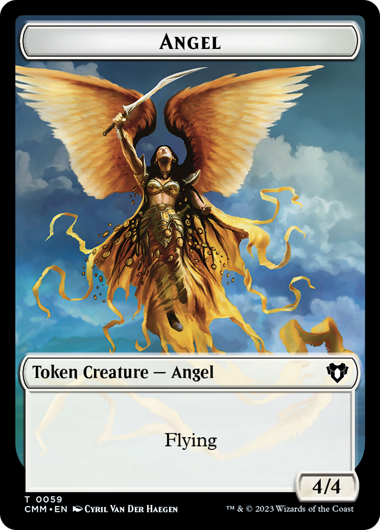 Copy (54) // Angel Double-Sided Token [Commander Masters Tokens] | Good Games North