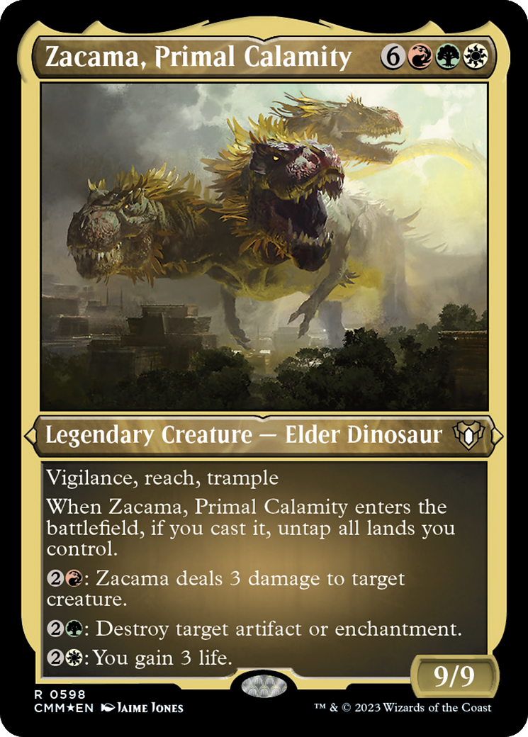 Zacama, Primal Calamity (Foil Etched) [Commander Masters] | Good Games North