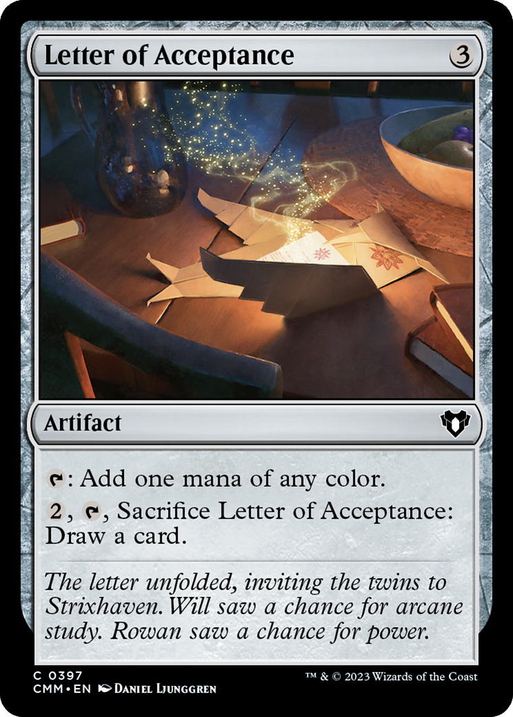Letter of Acceptance [Commander Masters] | Good Games North